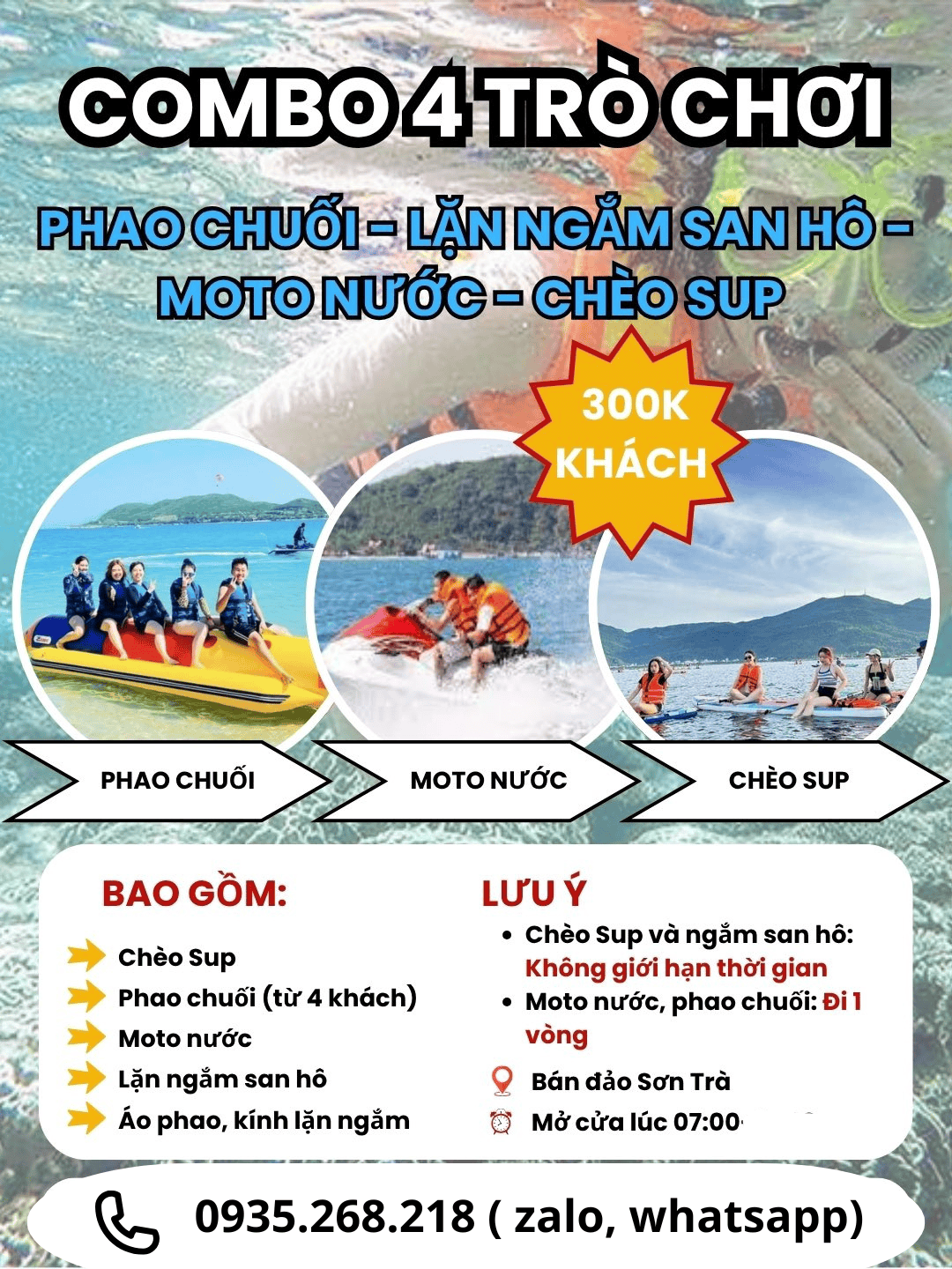 Tour lặn ngắm san hô Sơn Trà